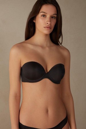 Intimissimi Anna Bandeau in Ultralight Microfiber Podprsenky Damske Čierne | SK LH1212