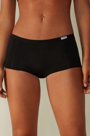 Intimissimi Bavlnene Boyshorts Nohavičky Damske Čierne | SK DN2339
