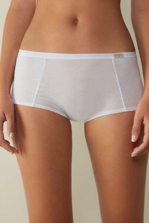 Intimissimi Bavlnene Boyshorts Nohavičky Damske Biele | SK SO2340