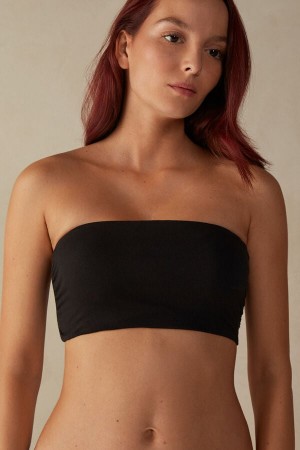 Intimissimi Bavlnene Bra Tielko Damske Čierne | SK SO1725