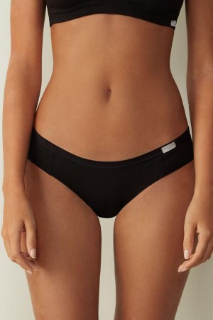 Intimissimi Bavlnene Nohavičky Damske Čierne | SK WY2428