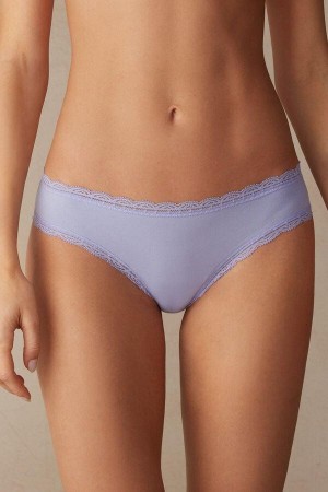 Intimissimi Bavlnene and Cipkovane Nohavičky Damske Lavendel | SK ZG2384