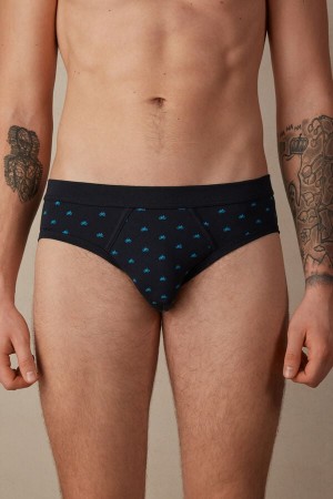 Intimissimi Bicycle in Stretch Supima® Bavlnene Slipy Panske Modre | SK OR2719