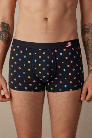 Intimissimi Billiard in Stretch Supima® Bavlnene Boxer Panske Modre | SK NB2640