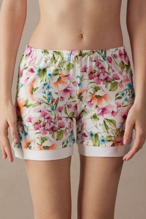 Intimissimi Botanical Lyrics Modal Shorts Pyžamá Damske Viacfarebný Biele | SK QZ1974
