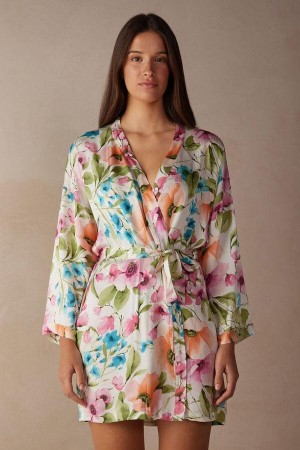 Intimissimi Botanical Lyrics Satin Kimono Pyžamá Damske Viacfarebný | SK SO2193