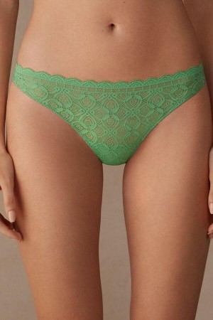 Intimissimi Cipkovane and Microfiber Brazilian Nohavičky Damske Mätové | SK ZG2488