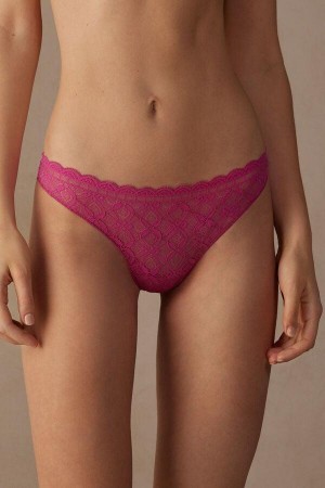 Intimissimi Cipkovane and Microfiber Brazilian Nohavičky Damske Ruzove | SK DN2495