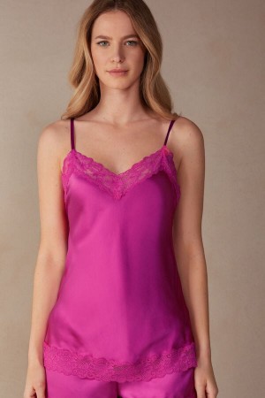 Intimissimi Cipkovane and Silk Tielko Damske Ruzove | SK XF1734