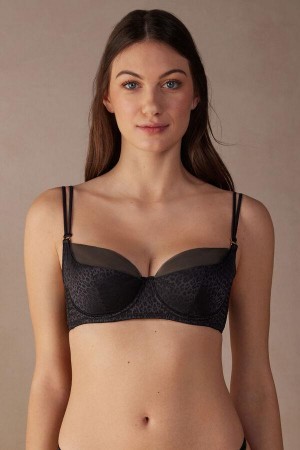 Intimissimi Cool Minimal Demi Podprsenky Damske Čierne | SK LH1498
