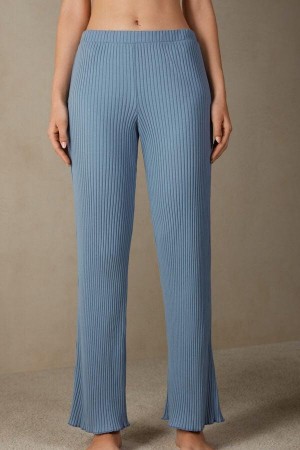 Intimissimi Cozy Mountains Rebrovaný Pants Pyžamá Damske Modre | SK YU2057