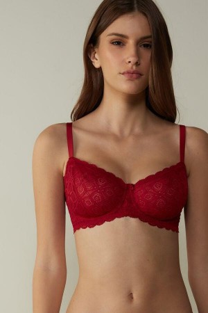 Intimissimi Daniela Balconette in Cipkovane Podprsenky Damske Červené | SK FM1077