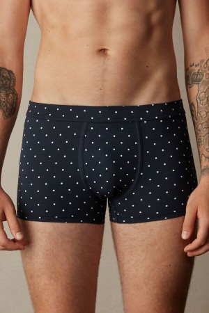Intimissimi Dotted in Stretch Supima® Bavlnene Boxer Panske Modre | SK TV2652