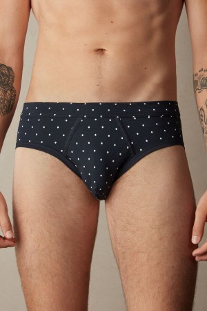 Intimissimi Dotted in Stretch Supima® Bavlnene Slipy Panske Modre | SK AP2717