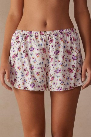 Intimissimi Dreaming of Spring Satin Shorts Pyžamá Damske Biele | SK XF1968