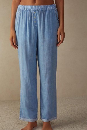 Intimissimi Early in the Morning Bavlnene Cloth Pants Pyžamá Damske Svetlo Modre | SK KI2069