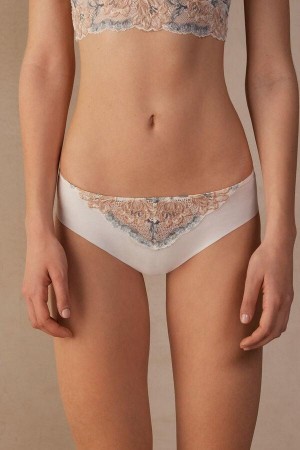 Intimissimi Ephemeral Beauty Seamless Bavlnene Nohavičky Damske Biele | SK EX2349