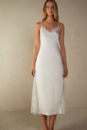 Intimissimi Eternal Love Silk Long Slip Spodná Bielizeň Damske Biele | SK OR1930