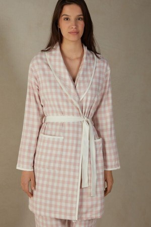 Intimissimi Gingham Lover Cloth Robe Pyžamá Damske Ruzove | SK MA2207
