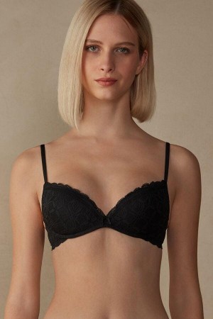 Intimissimi Gioia Super Push-Up in Cipkovane Podprsenky Damske Čierne | SK BC1321