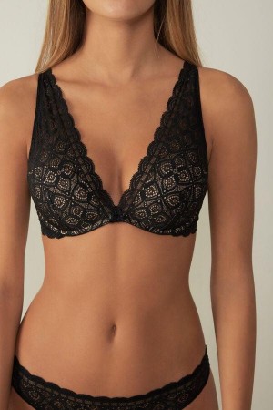 Intimissimi Giorgia Balconette in Cipkovane Podprsenky Damske Čierne | SK HK1599