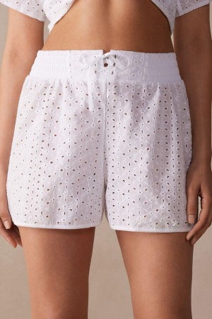 Intimissimi Hello Sunshine Sangallo Cipkovane Shorts Pyžamá Damske Biele | SK DN1960