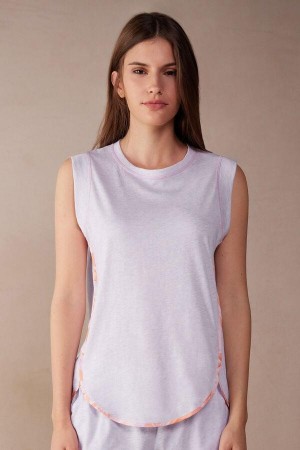 Intimissimi Iris and Apricot Ultrafresh Supima® Bavlnene Tank Top Pyžamá Damske Nachový | SK TV2082