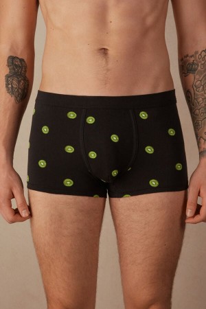 Intimissimi Kiwi in Stretch Supima® Bavlnene Boxer Panske Čierne | SK PQ2647