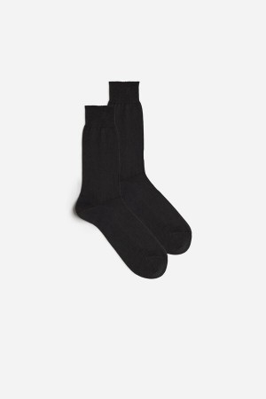 Intimissimi Kratke Chashmere-Silk-Bavlnene Ponozky Panske Tmavo Siva | SK OR2816