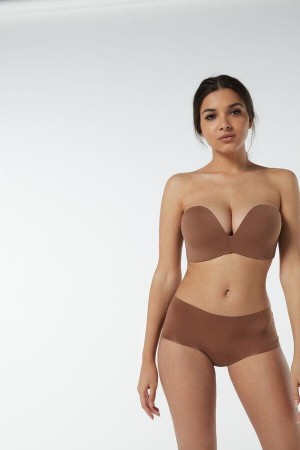 Intimissimi Laura Microfiber Bandeau Podprsenky Damske Tmavo Béžové | SK NB1218