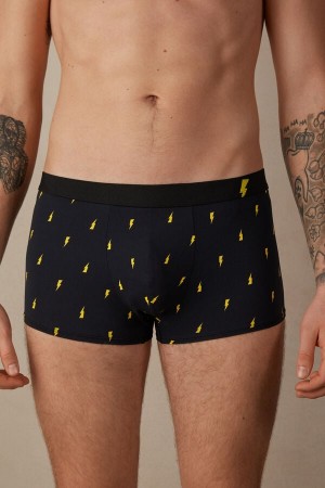 Intimissimi Lightning Bolt in Microfiber Boxer Panske Čierne | SK EX2654