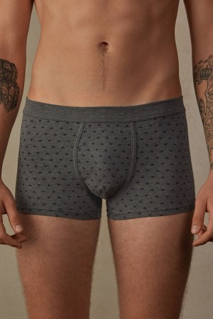 Intimissimi Lily in Stretch Supima® Bavlnene Boxer Panske Tmavo Siva | SK YU2606