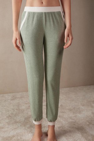 Intimissimi Lost in Fields Full Length Pants in Modal Pyžamá Damske Zelene | SK SO2037