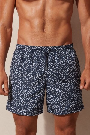 Intimissimi Micro Flower Print Pretekarske Plavky Panske Modre | SK JJ2737