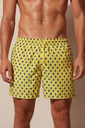 Intimissimi Micro Watch Print Pretekarske Plavky Panske Žlté | SK KI2762