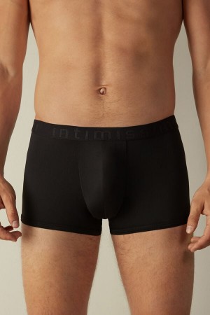 Intimissimi Microfiber Logo Shorts Boxer Panske Čierne | SK QZ2611