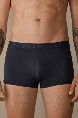 Intimissimi Microfiber Logo Shorts Boxer Panske Modre | SK CE2616