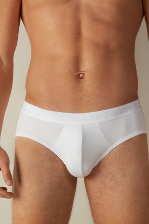 Intimissimi Microfiber with Logo Detail Slipy Panske Biele | SK GL2668