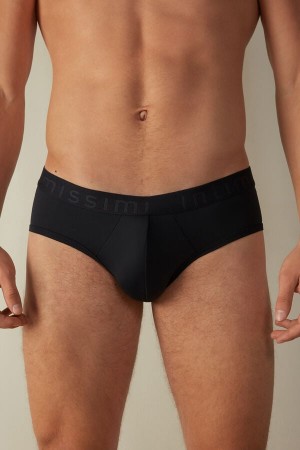 Intimissimi Microfiber with Logo Detail Slipy Panske Modre | SK DN2670