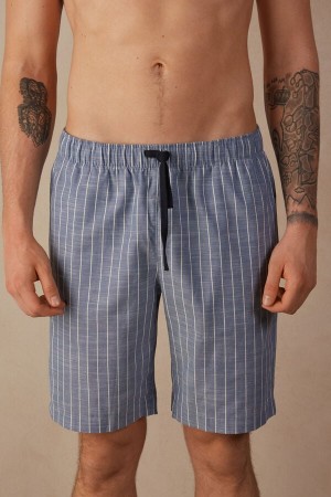 Intimissimi Microstripe Shorts in Bavlnene Cloth Pyžamá Panske Modre | SK TV2865