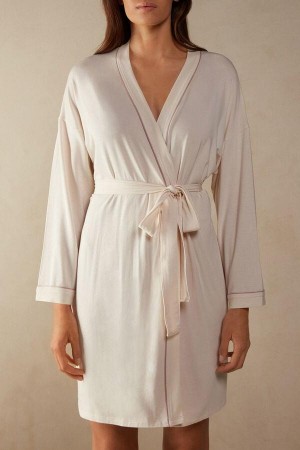 Intimissimi Modal Kimono Pyžamá Damske Svetlo Žlté Biele | SK OR2190