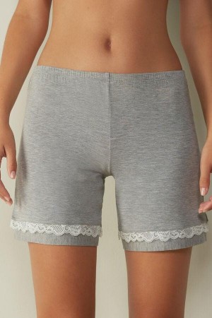 Intimissimi Modal Shorts with Cipkovane Details Pyžamá Damske Svetlo Siva | SK MA1999