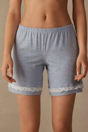 Intimissimi Modal Shorts with Cipkovane Details Pyžamá Damske Svetlo Modre | SK GL1988