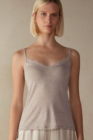 Intimissimi Modal Ultralight Cashmere Blend with Cipkovane Tielko Damske Béžové | SK FM1727