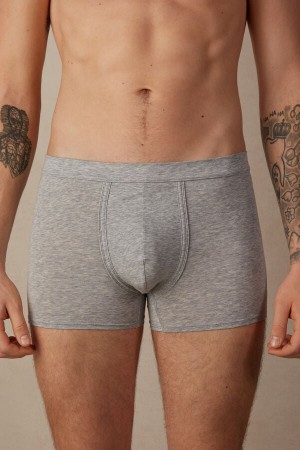 Intimissimi Natural Fresh Supima® Bavlnene Boxer Panske Svetlo Siva | SK DN2573