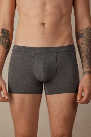 Intimissimi Natural Fresh Supima® Bavlnene Boxer Panske Tmavo Siva | SK XF2662