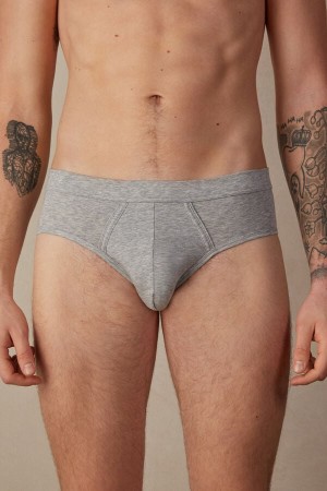 Intimissimi Natural Fresh Supima® Bavlnene Slipy Panske Svetlo Siva | SK AP2699