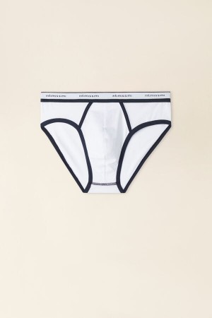 Intimissimi Natural Fresh Supima® Bavlnene with Logo Slipy Panske Biele Modre | SK TV2705