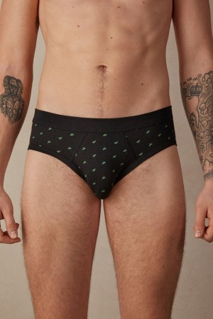Intimissimi Paper Plane in Stretch Supima® Bavlnene Slipy Panske Čierne | SK PQ2718