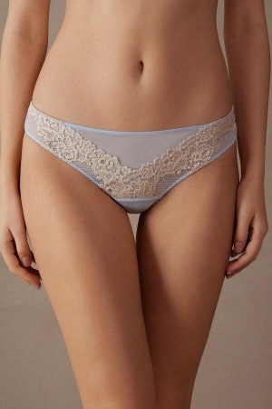 Intimissimi Pretty Flowers Brazilian Nohavičky Damske Modre Biele | SK GL2467